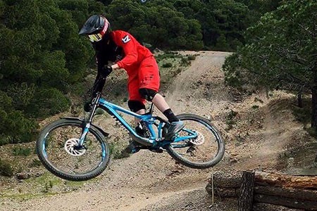 Lewis tackles a jump